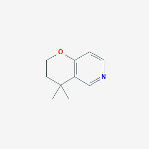 molecular formula C10H13NO B12814328 4,4-dimethyl-3,4-dihydro-2H-pyrano[3,2-c]pyridine 