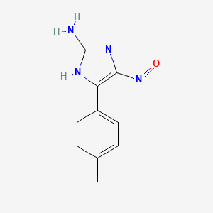 molecular formula C10H10N4O B12814332 2-Amino-5-(p-tolyl)-4H-imidazol-4-one oxime 