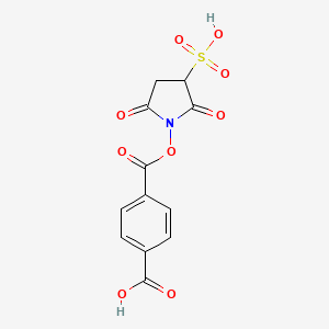 molecular formula C12H9NO9S B12814342 4-(((2,5-Dioxo-3-sulfopyrrolidin-1-yl)oxy)carbonyl)benzoic acid 