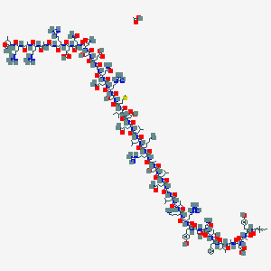 acetic acid;4-[[2-[[5-amino-2-[[5-amino-2-[[2-[[2-[[2-[[2-[[2-[[5-amino-2-[[2-[[2-[[6-amino-2-[[2-[2-[[2-[[2-[[5-amino-2-[[2-[[2-[[2-[[6-amino-2-[[2-[[2-[[2-[[4-amino-2-[[2-[[2-[[2-[2-[[3-carboxy-2-[2-[[2-(hex-3-enoylamino)-3-(4-hydroxyphenyl)propanoyl]amino]propanoylamino]propanoyl]amino]propanoylamino]-3-methylpentanoyl]amino]-3-phenylpropanoyl]amino]-3-hydroxybutanoyl]amino]-4-oxobutanoyl]amino]-3-hydroxypropanoyl]amino]-3-(4-hydroxyphenyl)propanoyl]amino]-5-carbamimidamidopentanoyl]amino]hexanoyl]amino]-3-methylbutanoyl]amino]-4-methylpentanoyl]amino]acetyl]amino]-5-oxopentanoyl]amino]-4-methylpentanoyl]amino]-3-hydroxypropanoyl]amino]propanoylamino]-5-carbamimidamidopentanoyl]amino]hexanoyl]amino]-4-methylpentanoyl]amino]-4-methylpentanoyl]amino]-5-oxopentanoyl]amino]-3-carboxypropanoyl]amino]-3-methylpentanoyl]amino]-4-methylsulfanylbutanoyl]amino]-3-hydroxypropanoyl]amino]-5-carbamimidamidopentanoyl]amino]-5-oxopentanoyl]amino]-5-oxopentanoyl]amino]acetyl]amino]-5-[[1-[[4-amino-1-[[5-amino-1-[[1-[[1-[[2-[[1-[[1-[[1-[[1-[(1-amino-4-methyl-1-oxopentan-2-yl)amino]-5-carbamimidamido-1-oxopentan-2-yl]amino]-1-oxopropan-2-yl]amino]-5-carbamimidamido-1-oxopentan-2-yl]amino]-1-oxopropan-2-yl]amino]-2-oxoethyl]amino]-5-carbamimidamido-1-oxopentan-2-yl]amino]-4-carboxy-1-oxobutan-2-yl]amino]-1,5-dioxopentan-2-yl]amino]-1,4-dioxobutan-2-yl]amino]-3-hydroxy-1-oxopropan-2-yl]amino]-5-oxopentanoic acid