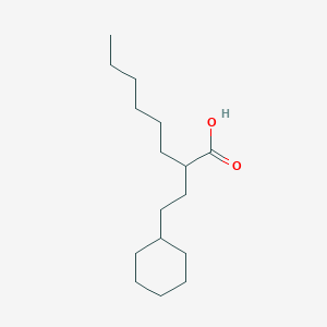 molecular formula C16H30O2 B12814389 2-(2-Cyclohexylethyl)octanoic acid CAS No. 7077-71-6