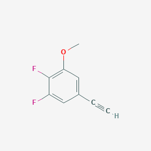 molecular formula C9H6F2O B12814392 5-Ethynyl-1,2-difluoro-3-methoxybenzene 