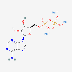 molecular formula C10H12N5Na3O10P2 B1281440 Sodium ((2R,3S,4R,5R)-5-(6-amino-9H-purin-9-yl)-3,4-dihydroxytetrahydrofuran-2-yl)methyl diphosphate CAS No. 2092-65-1