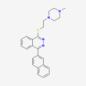 Phthalazine, 1-((2-(4-methyl-1-piperazinyl)ethyl)thio)-4-(2-naphthalenyl)-