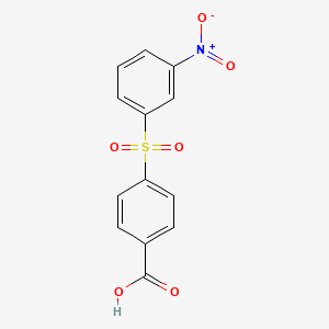 molecular formula C13H9NO6S B12814421 4-((3-(Hydroxy(oxido)amino)phenyl)sulfonyl)benzoic acid CAS No. 7402-74-6