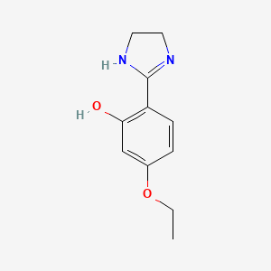 molecular formula C11H14N2O2 B12814442 2-(4,5-dihydro-1H-imidazol-2-yl)-5-ethoxyphenol 