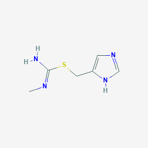 molecular formula C6H10N4S B12814462 (1H-Imidazol-4-yl)methyl methylcarbamimidothioate 