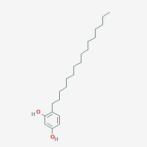 molecular formula C22H38O2 B12814484 4-Hexadecylbenzene-1,3-diol CAS No. 24305-58-6