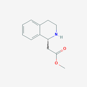 molecular formula C12H15NO2 B128145 Methyl 2-[(1R)-1,2,3,4-tetrahydroisoquinolin-1-yl]acetate CAS No. 156545-91-4