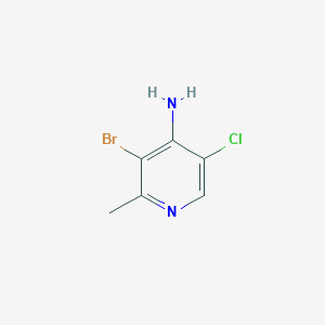 molecular formula C6H6BrClN2 B12814517 3-Bromo-5-chloro-2-methylpyridin-4-amine 