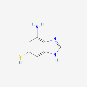 molecular formula C7H7N3S B12814542 4-Amino-1H-benzo[d]imidazole-6-thiol 