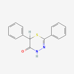 molecular formula C15H12N2OS B12814546 2,6-Diphenyl-4H-1,3,4-thiadiazin-5(6H)-one CAS No. 70156-56-8