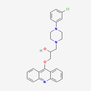 alpha-((9-Acridinyloxy)methyl)-4-(3-chlorophenyl)-1-piperazineethanol