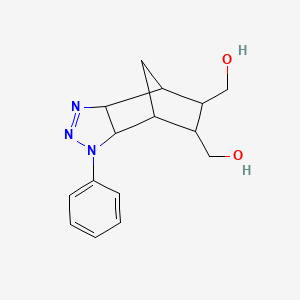 molecular formula C15H19N3O2 B12814575 4,7-Methano-1H-1,2,3-benzotriazole-5,6-dimethanol, 3a,4,5,6,7,7a-hexahydro-1-phenyl- CAS No. 7500-01-8