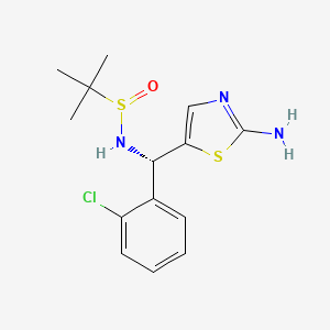 (R)-N-((S)-(2-Aminothiazol-5-yl)(2-chlorophenyl)methyl)-2-methylpropane-2-sulfinamide