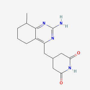 4-((2-Amino-8-methyl-5,6,7,8-tetrahydro-4-quinazolinyl)methyl)-2,6-piperidinedione