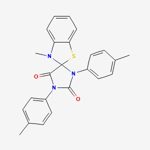 Spiro(benzothiazole-2(3H),4'-imidazolidine)-2',5'-dione, 3-methyl-1',3'-bis(4-methylphenyl)-