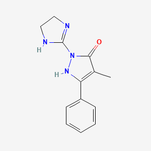 1-(4,5-Dihydro-1H-imidazol-2-yl)-4-methyl-3-phenyl-1H-pyrazol-5-ol