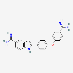 1H-Indole-5-carboximidamide, 2-(4-(4-(aminoiminomethyl)phenoxy)phenyl)-