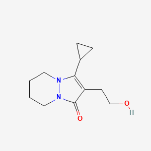 3-Cyclopropyl-2-(2-hydroxyethyl)-5,6,7,8-tetrahydro-1H-pyrazolo(1,2-a)pyridazin-1-one