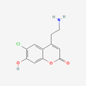 4-(2-Aminoethyl)-6-chloro-7-hydroxy-2H-1-benzopyran-2-one