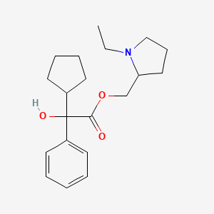 N-Ethyl-2-pyrrolidylmethyl phenylcyclopentylglycolate