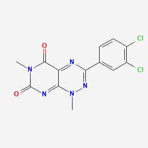 Pyrimido(5,4-e)-1,2,4-triazine-5,7-(1H,6H)-dione, 3-(3,4-dichlorophenyl)-1,6-dimethyl-