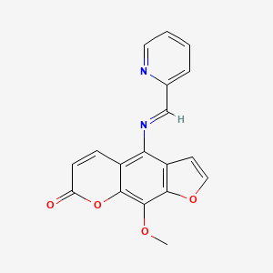 9-Methoxy-4-((2-pyridinylmethylene)amino)-7H-furo(3,2-g)chromen-7-one