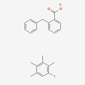 2-Benzylbenzoic acid;1-iodo-2,3,4,5-tetramethylbenzene