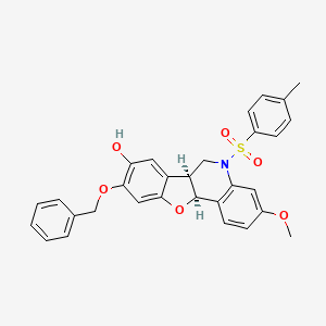 Benzofuro(3,2-c)quinolin-8-ol, 5,6,6a,11a-tetrahydro-3-methoxy-5-((4-methylphenyl)sulfonyl)-9-(phenylmethoxy)-, cis-