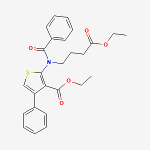 Ethyl 2-(benzoyl(4-ethoxy-4-oxobutyl)amino)-4-phenyl-3-thiophenecarboxylate