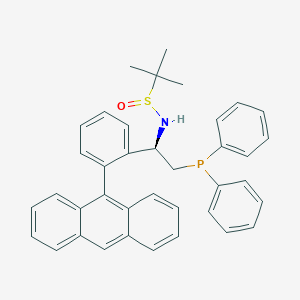 (R)-N-((R)-1-(2-(Anthracen-9-yl)phenyl)-2-(diphenylphosphanyl)ethyl)-2-methylpropane-2-sulfinamide