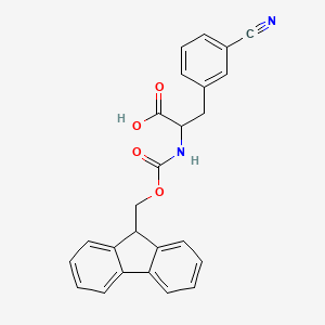 molecular formula C25H20N2O4 B12814951 3-(3-cyanophenyl)-2-({[(9H-fluoren-9-yl)methoxy]carbonyl}amino)propanoic acid 