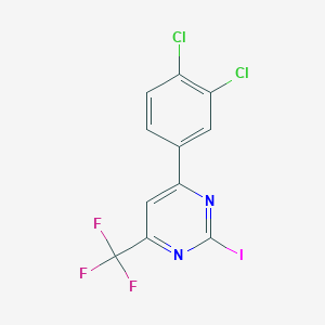 6-(3,4-Dichlorophenyl)-2-iodo-4-(trifluoromethyl)pyrimidine