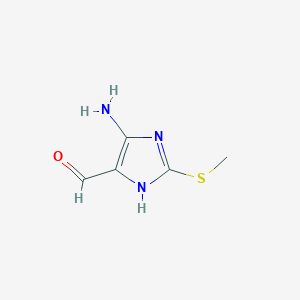 4-Amino-2-(methylthio)-1H-imidazole-5-carbaldehyde