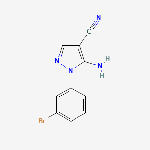 molecular formula C10H7BrN4 B1281506 5-氨基-1-(3-溴苯基)-1H-吡唑-4-腈 CAS No. 71856-56-9