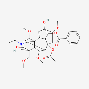 [8-Acetyloxy-11-ethyl-5,14-dihydroxy-6,16,18-trimethoxy-13-(methoxymethyl)-11-azahexacyclo[7.7.2.12,5.01,10.03,8.013,17]nonadecan-4-yl] benzoate