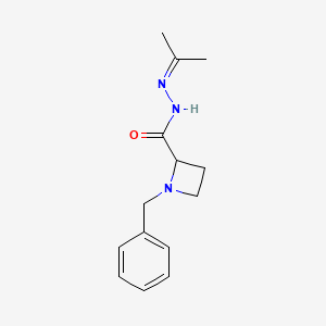 1-benzyl-N-(propan-2-ylideneamino)azetidine-2-carboxamide