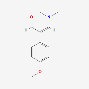 molecular formula C12H15NO2 B1281531 (Z)-3-(二甲氨基)-2-(4-甲氧基苯基)丙-2-烯醛 CAS No. 53868-28-3