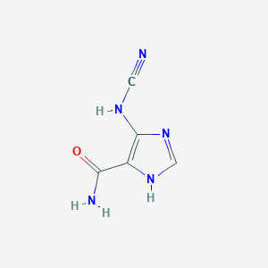 molecular formula C5H5N5O B12815317 4-Cyanamido-1H-imidazole-5-carboxamide 