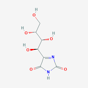 molecular formula C7H10N2O6 B12815329 4-((1R,2R,3R)-1,2,3,4-Tetrahydroxybutyl)-1H-imidazole-2,5-dione 