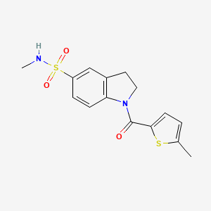 N-Methyl-1-(5-methylthiophene-2-carbonyl)indoline-5-sulfonamide