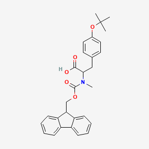 molecular formula C29H31NO5 B12815351 (2R)-3-(4-tert-butoxyphenyl)-2-[9H-fluoren-9-ylmethoxycarbonyl(methyl)amino]propanoic acid 