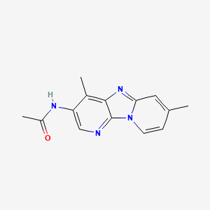 N-(6,11-dimethyl-1,3,8-triazatricyclo[7.4.0.02,7]trideca-2,4,6,8,10,12-hexaen-5-yl)acetamide