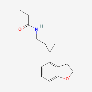 N-[[2-(2,3-dihydro-1-benzofuran-4-yl)cyclopropyl]methyl]propanamide