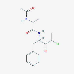 molecular formula C16H21ClN2O3 B128154 N-Acetyl-alanyl-phenylalanyl chloroethyl ketone CAS No. 157239-64-0