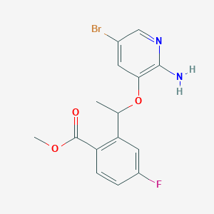 Methyl 2-(1-(2-amino-5-bromopyridin-3-yloxy)ethyl)-4-fluorobenzoate