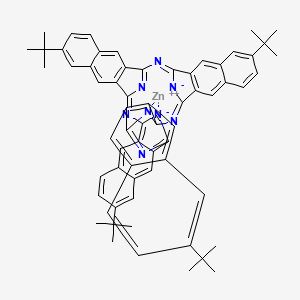 molecular formula C64H56N8Zn B12815432 Zinc 2,11,20,29-tetra-tert-butyl-2,3-naphthalocyanine 