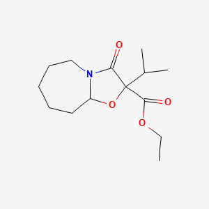 Ethyl 2-isopropyl-3-oxooctahydro(1,3)oxazolo(3,2-a)azepine-2-carboxylate