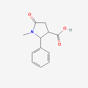 molecular formula C12H13NO3 B1281551 1-甲基-5-氧代-2-苯基吡咯烷-3-羧酸 CAS No. 461045-28-3